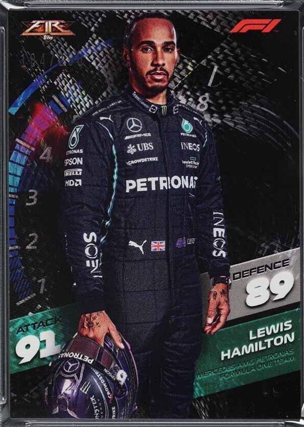 Lewis Hamilton Racing Cards 2021 Topps Turbo Attax Formula 1 Fire