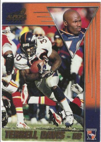Terrell Davis #45 Football Cards 1998 Pacific Aurora