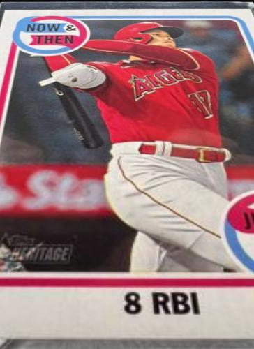 Shohei Ohtani #NT-10 Baseball Cards 2023 Topps Heritage Now & Then