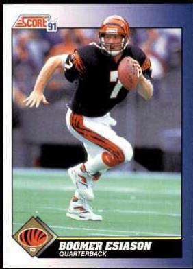 Boomer Esiason #7 Football Cards 1991 Score