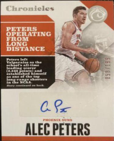 Alec Peters #CA-APT Basketball Cards 2017 Panini Chronicles Autographs