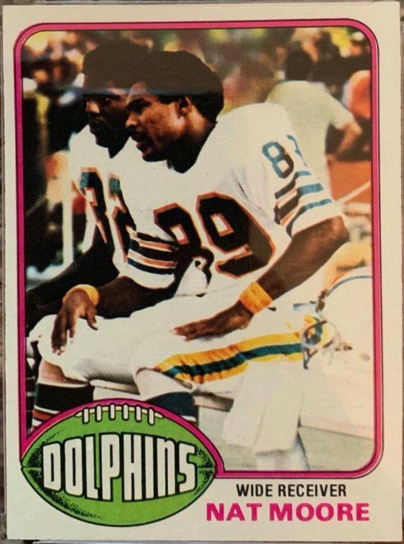 Nat Moore #54 Football Cards 1976 Topps