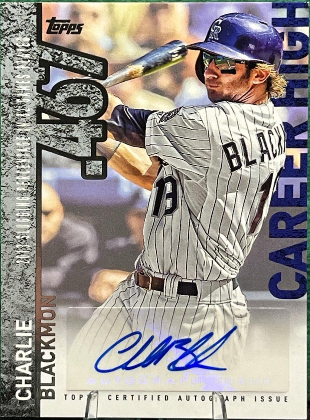 Charlie Blackmon #CH-CB 2015 Topps Career High Autographs Baseball