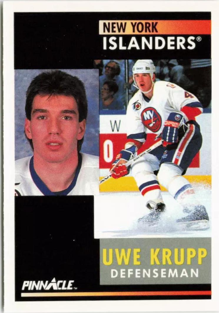 Uwe Krupp #19 Hockey Cards 1991 Pinnacle