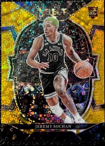 Jeremy Sochan [Gold Disco] #86 Basketball Cards 2022 Panini Select