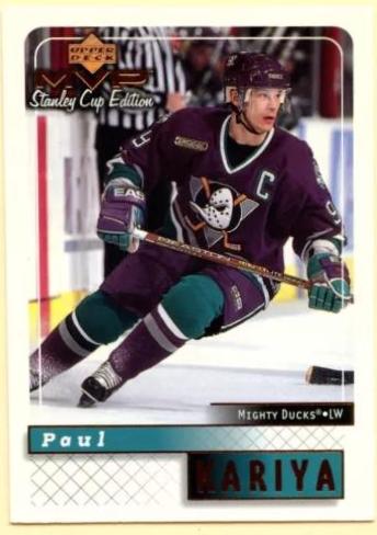 Paul Kariya #2 Hockey Cards 1999 Upper Deck MVP Stanley Cup Edition