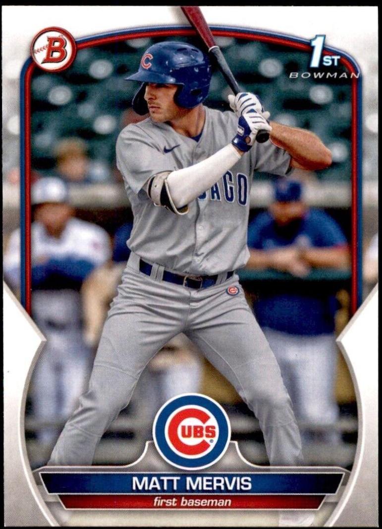 Matt Mervis #BP-74 Baseball Cards 2023 Bowman Paper Prospects
