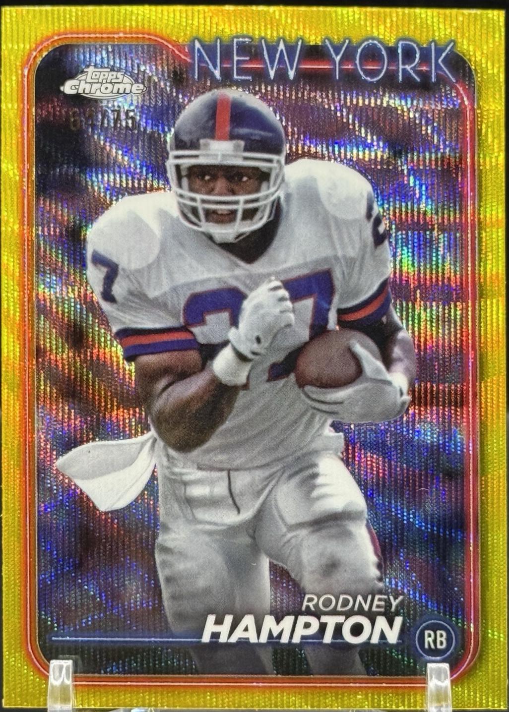 Rodney Hampton [Yellow Refractor] #144