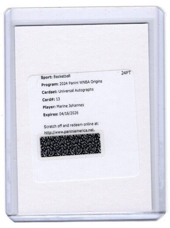 Marine Johannes #UA-MJ 2024 Panini Origins WNBA Universal Autographs