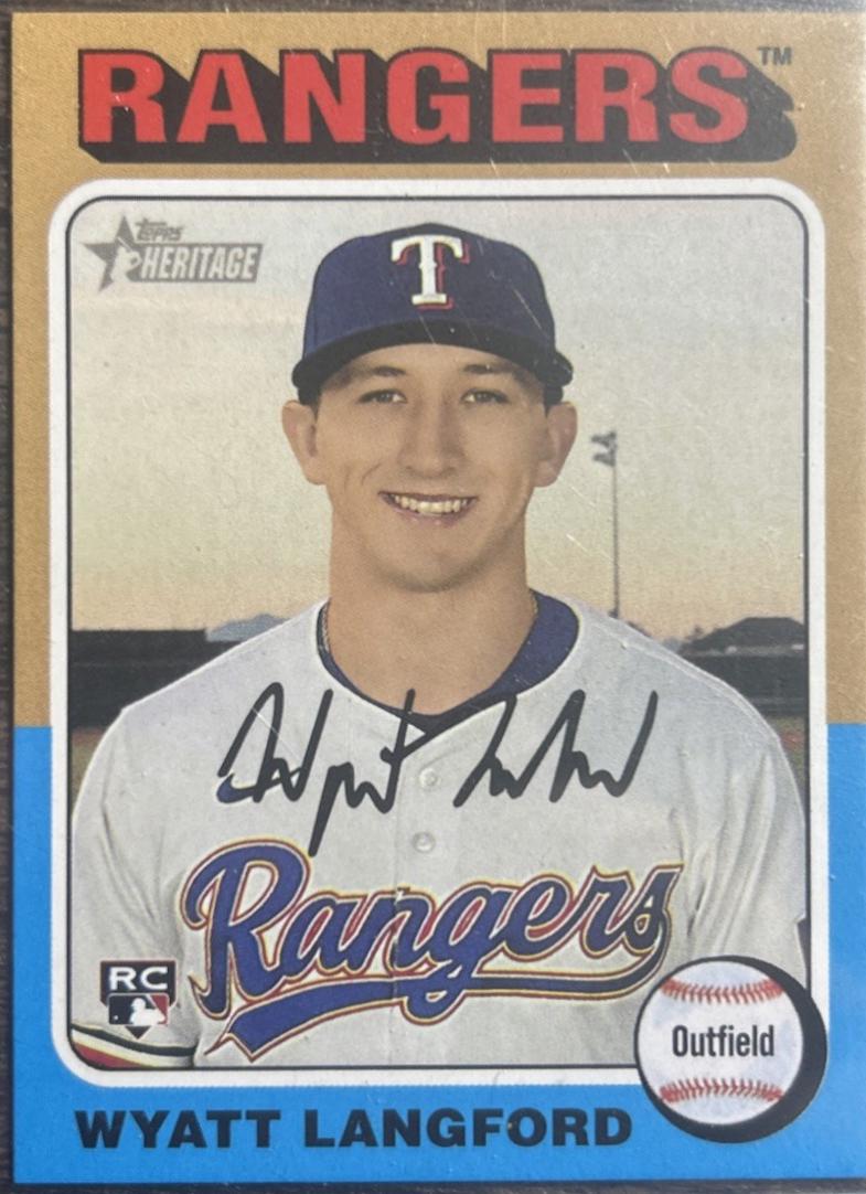 Wyatt Langford #581 Baseball Cards 2024 Topps Heritage Mini