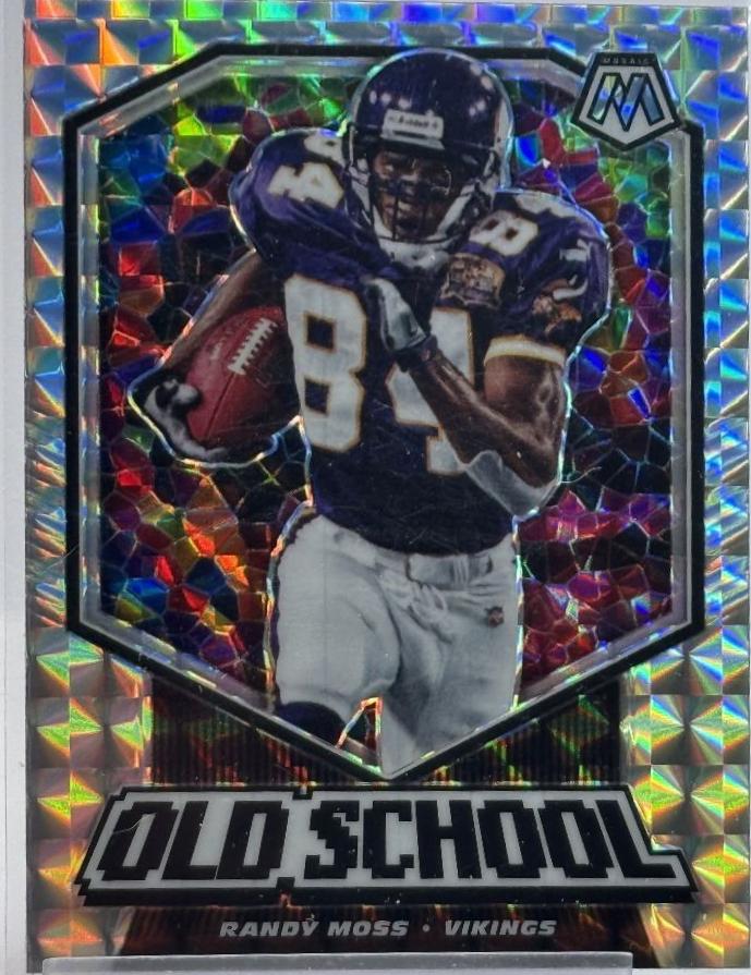 Randy Moss #OP14 Football Cards 2020 Panini Mosaic Old School