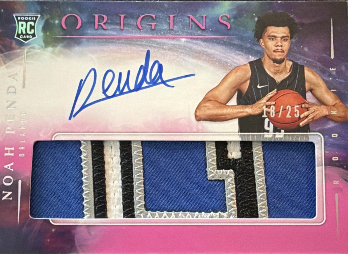 Noah Penda #22 2025 Panini Origins Rookie Autograph Basketball