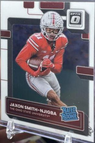 Jaxon Smith Njigba #25 Football Cards 2023 Panini Chronicles Draft Picks Donruss Optic Rated Rookie