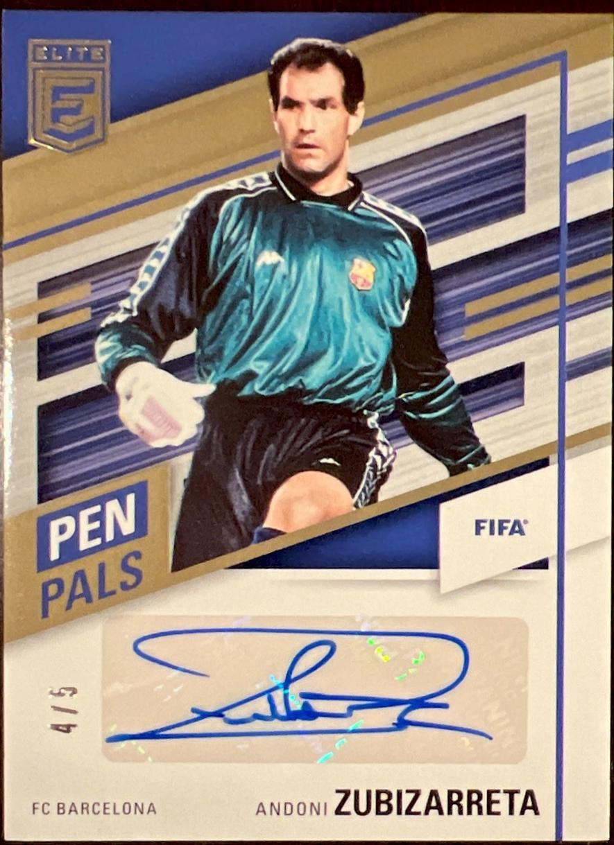 Andoni Zubizarreta #PAL-AZ 2022 Panini Donruss Elite FIFA Pen Pals Autographs
