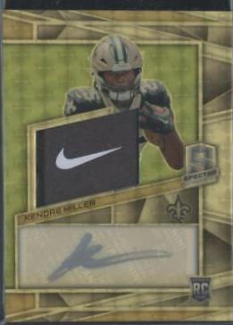 Kendre Miller #19 Football Cards 2023 Panini Spectra Rookie Autograph Gold