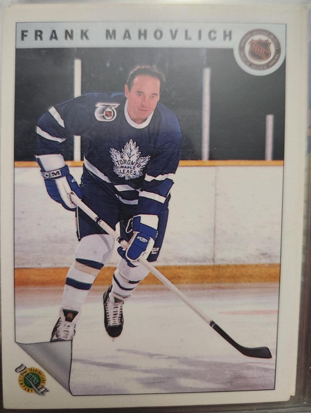 Frank Mahovlich #40 Hockey Cards 1991 Ultimate Original Six