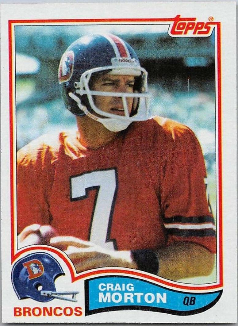 Craig Morton #81 Football Cards 1982 Topps