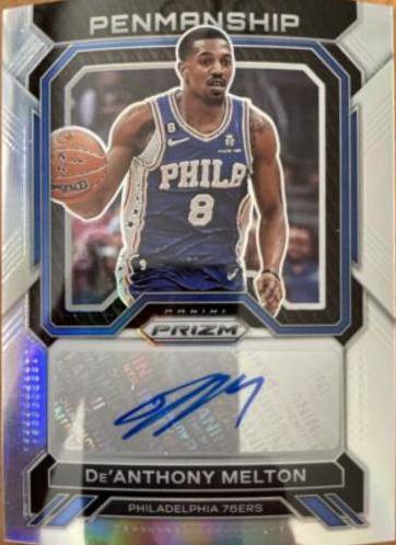 De'Anthony Melton #PNM-DEA Basketball Cards 2022 Panini Prizm Penmanship Autographs
