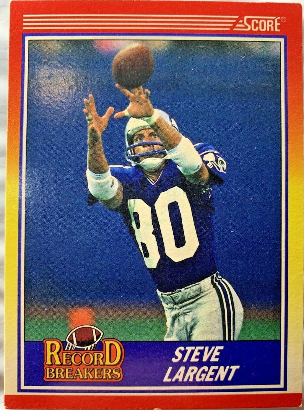 Steve Largent #592 Football Cards 1990 Panini Score