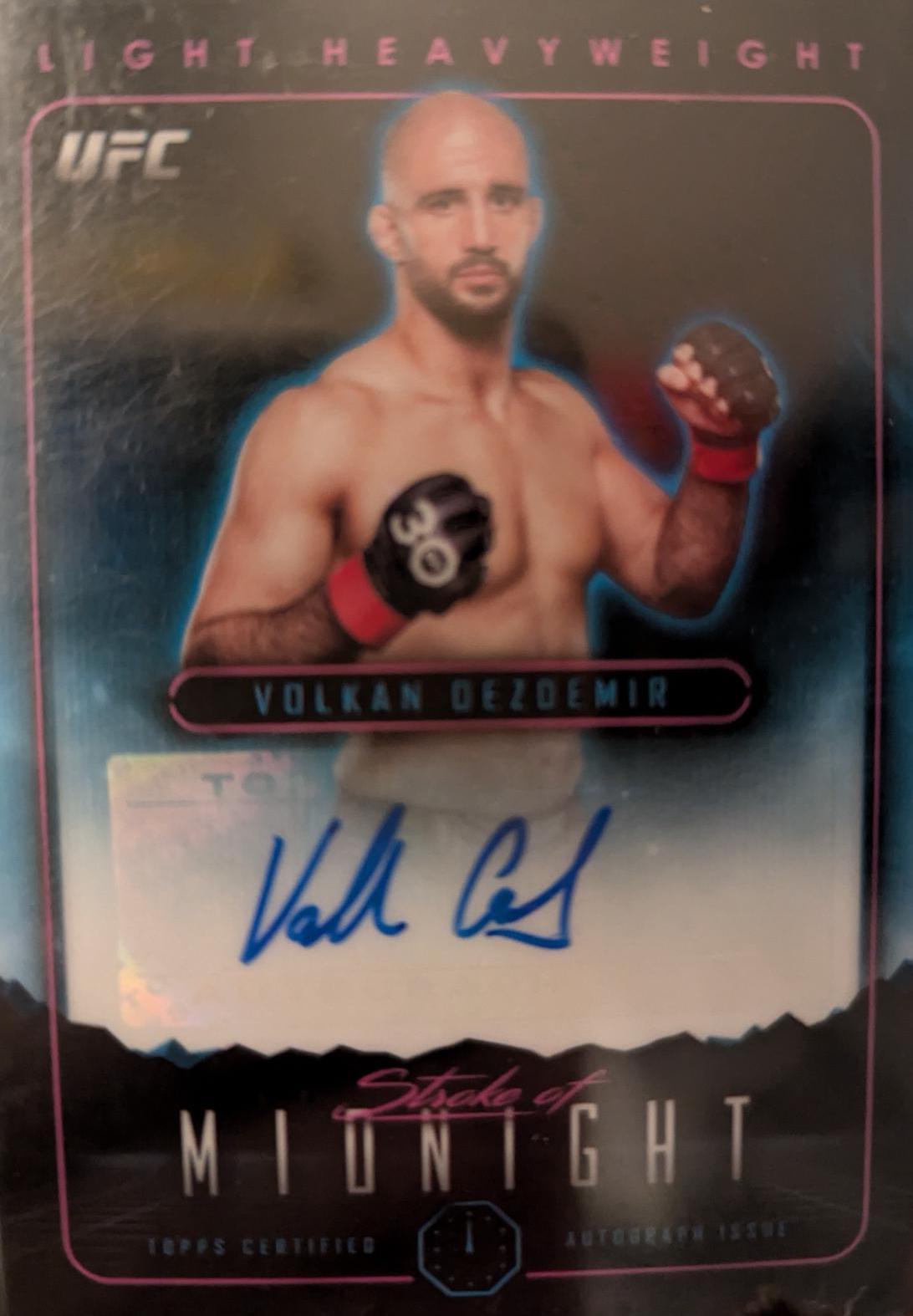 Volkan Oezdemir #SMA-VDR Ufc Cards 2024 Topps Midnight UFC Stroke of Midnight Autograph