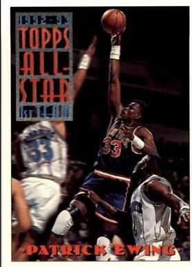 Patrick Ewing #100 Basketball Cards 1993 Topps