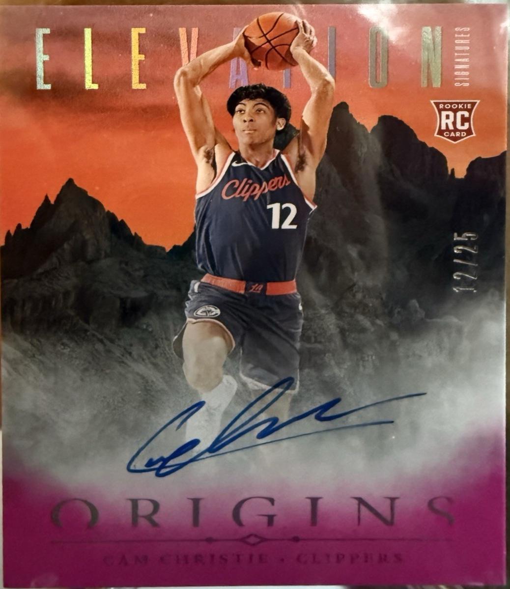 Cam Christie #22 Basketball Cards 2024 Panini Origins Elevation Signature