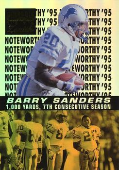 Barry Sanders #8 Football Cards 1996 Zenith Noteworthy '95