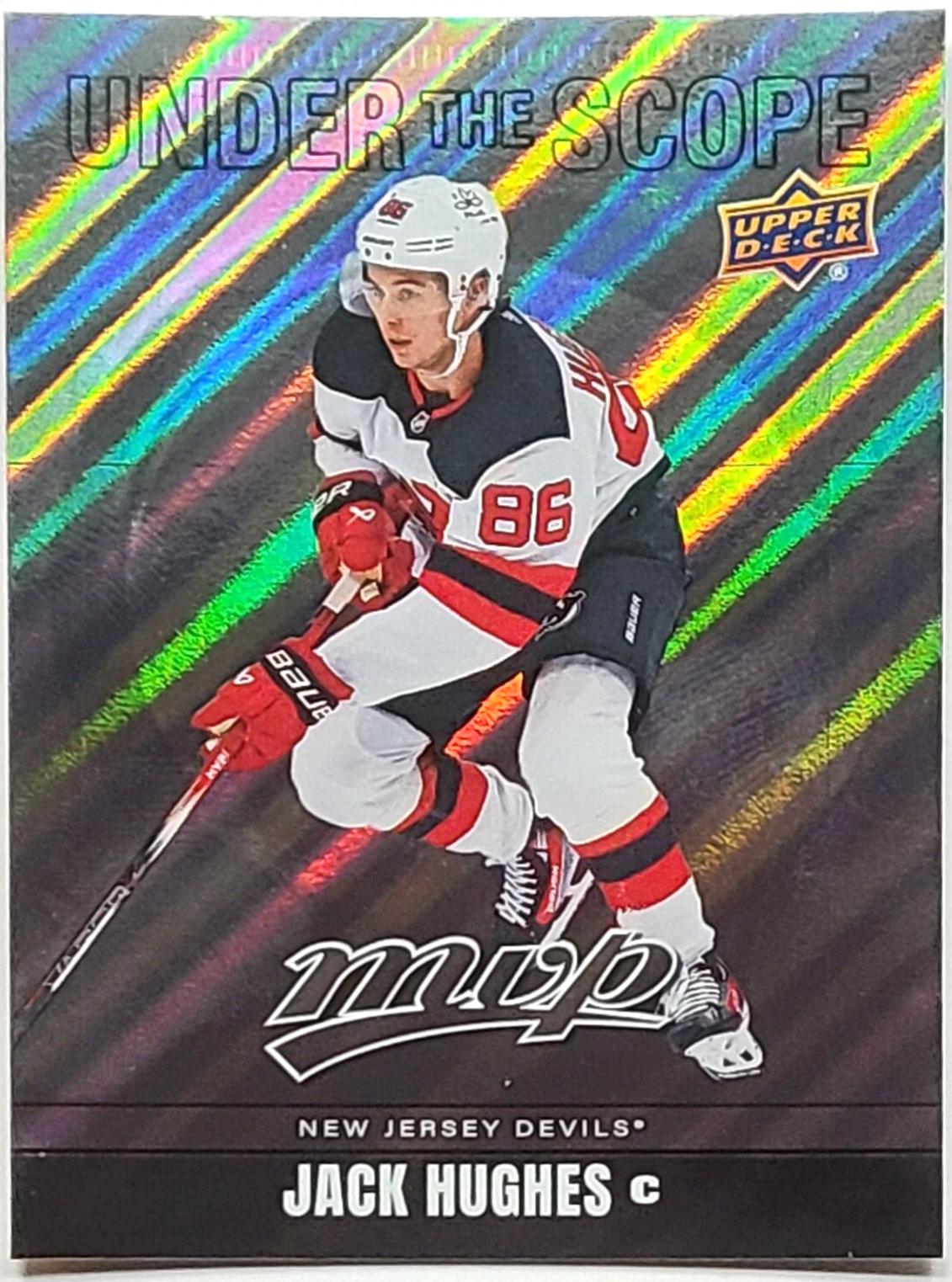 Jack Hughes #US-16 Hockey Cards 2024 Upper Deck MVP Under the Scope