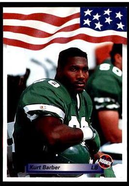Kurt Barber #22 Football Cards 1992 All World