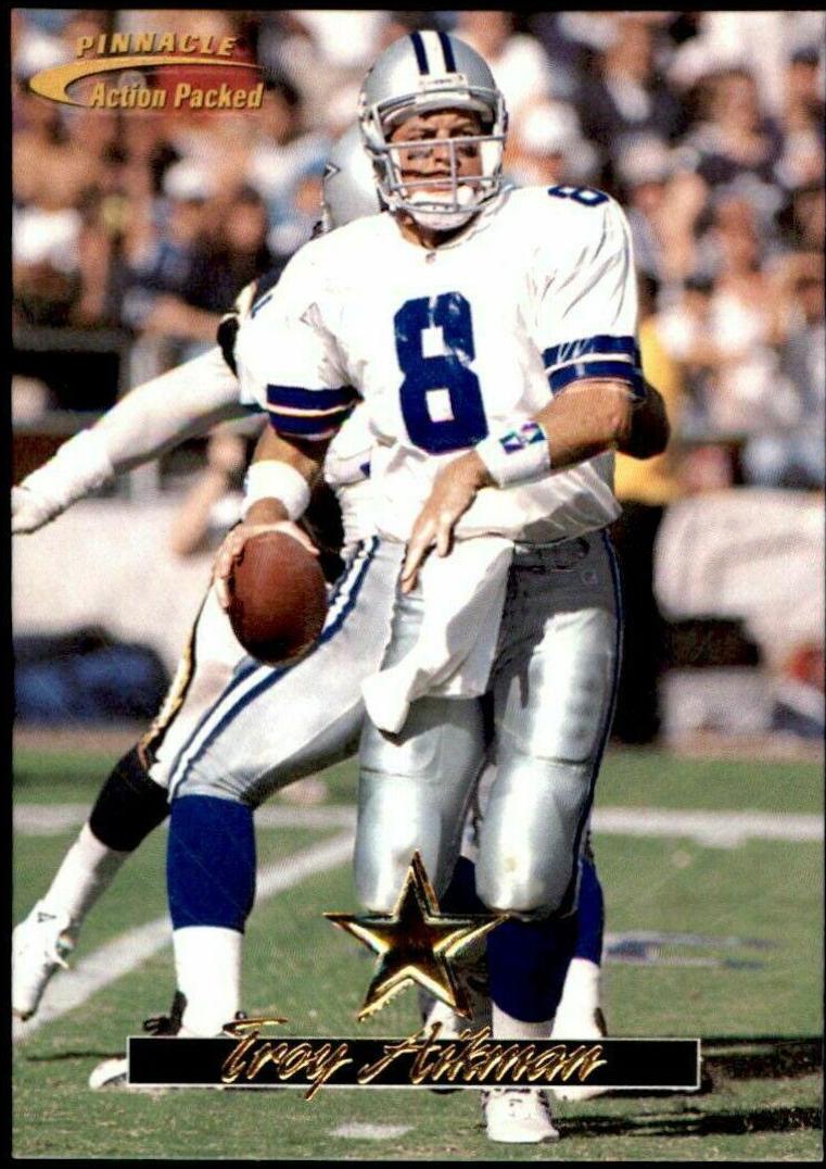 Troy Aikman #14 Football Cards 1996 Action Packed
