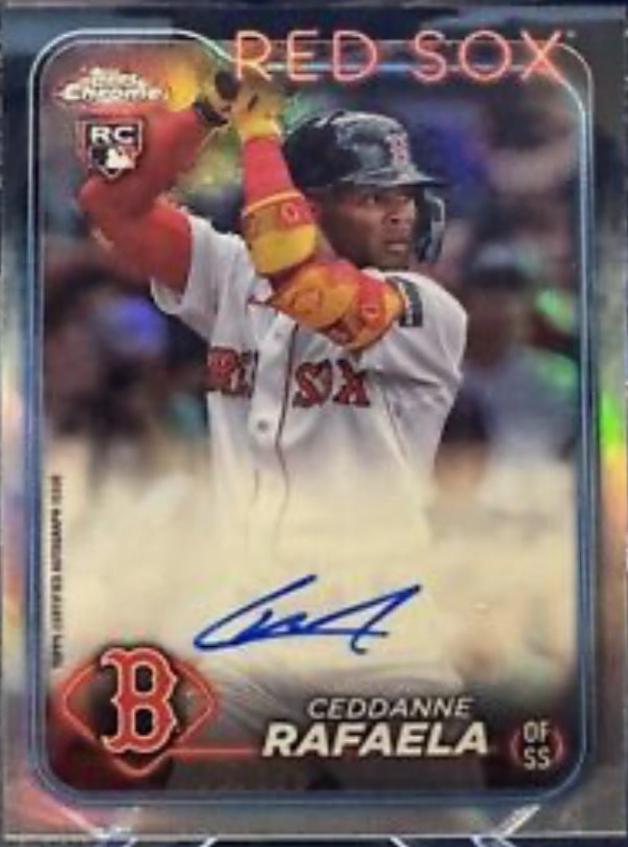 Ceddanne Rafaela #RA-CR Baseball Cards 2024 Topps Chrome Rookie Autograph
