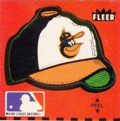 Baltimore Orioles Cap Baseball Cards 1982 Fleer Team Logo Stickers