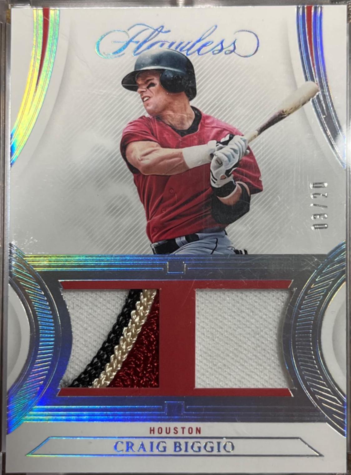 Craig Biggio #DP-CB Baseball Cards 2022 Panini Flawless Dual Patches