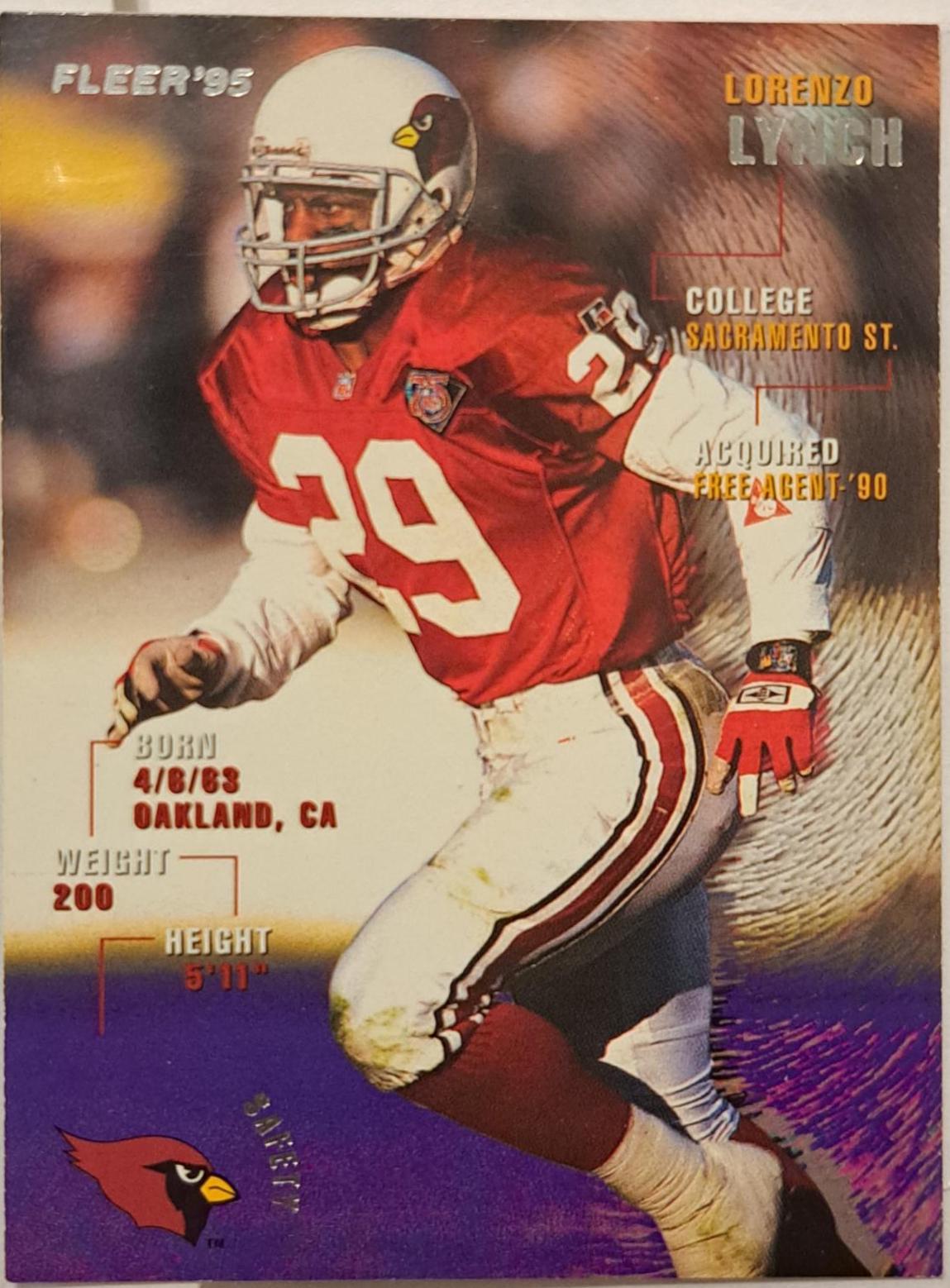 Lorenzo Lynch #7 Football Cards 1995 Fleer