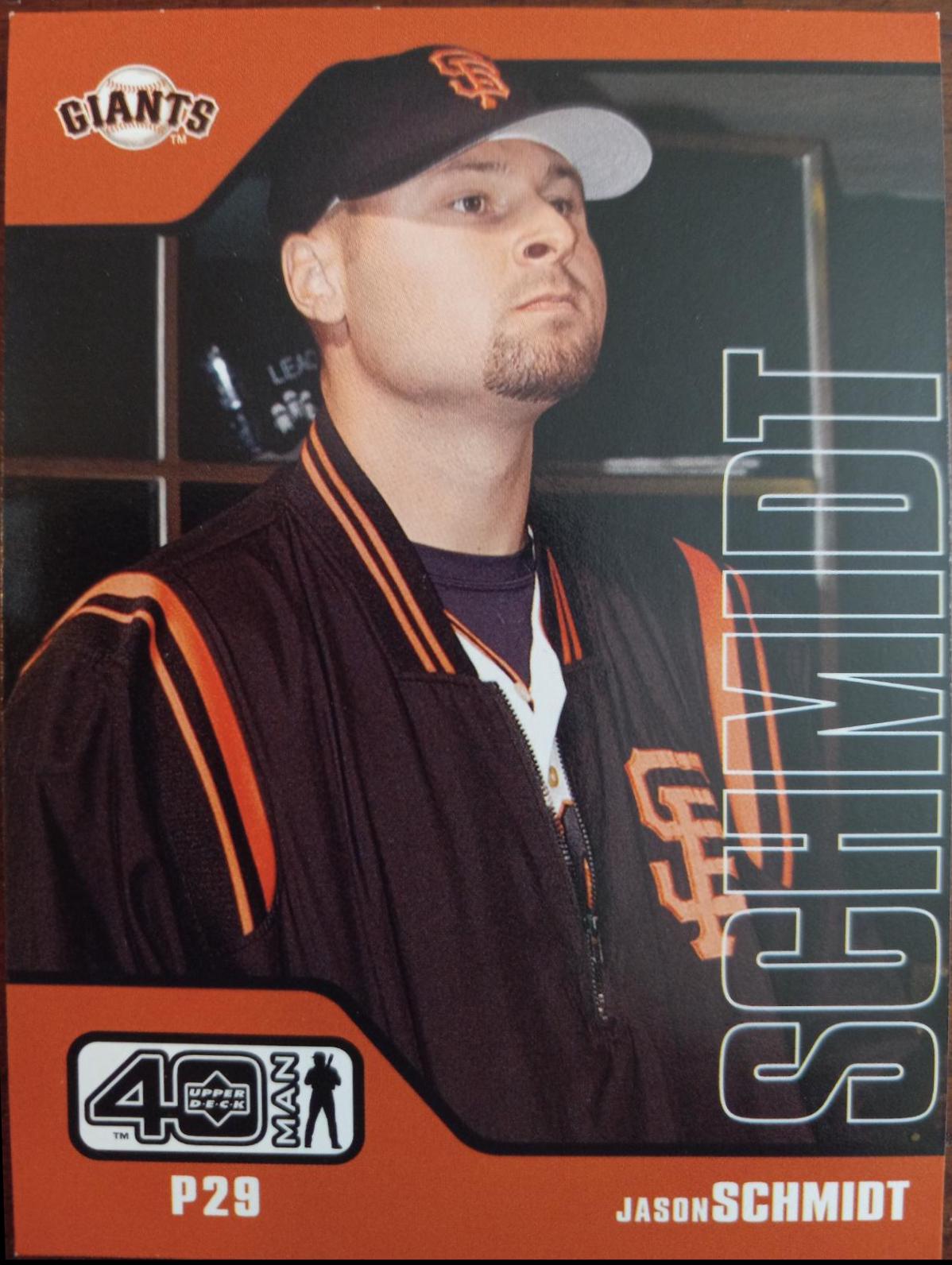 Jason Schmidt #760 Baseball Cards 2002 Upper Deck 40 Man