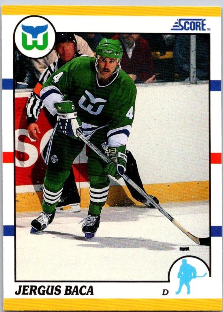 Jergus Baca #101T Hockey Cards 1990 Score Rookie Traded