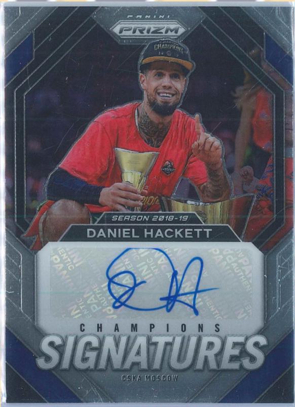 Daniel Hackett #9 Basketball Cards 2023 Panini Prizm EuroLeague Champions Signature
