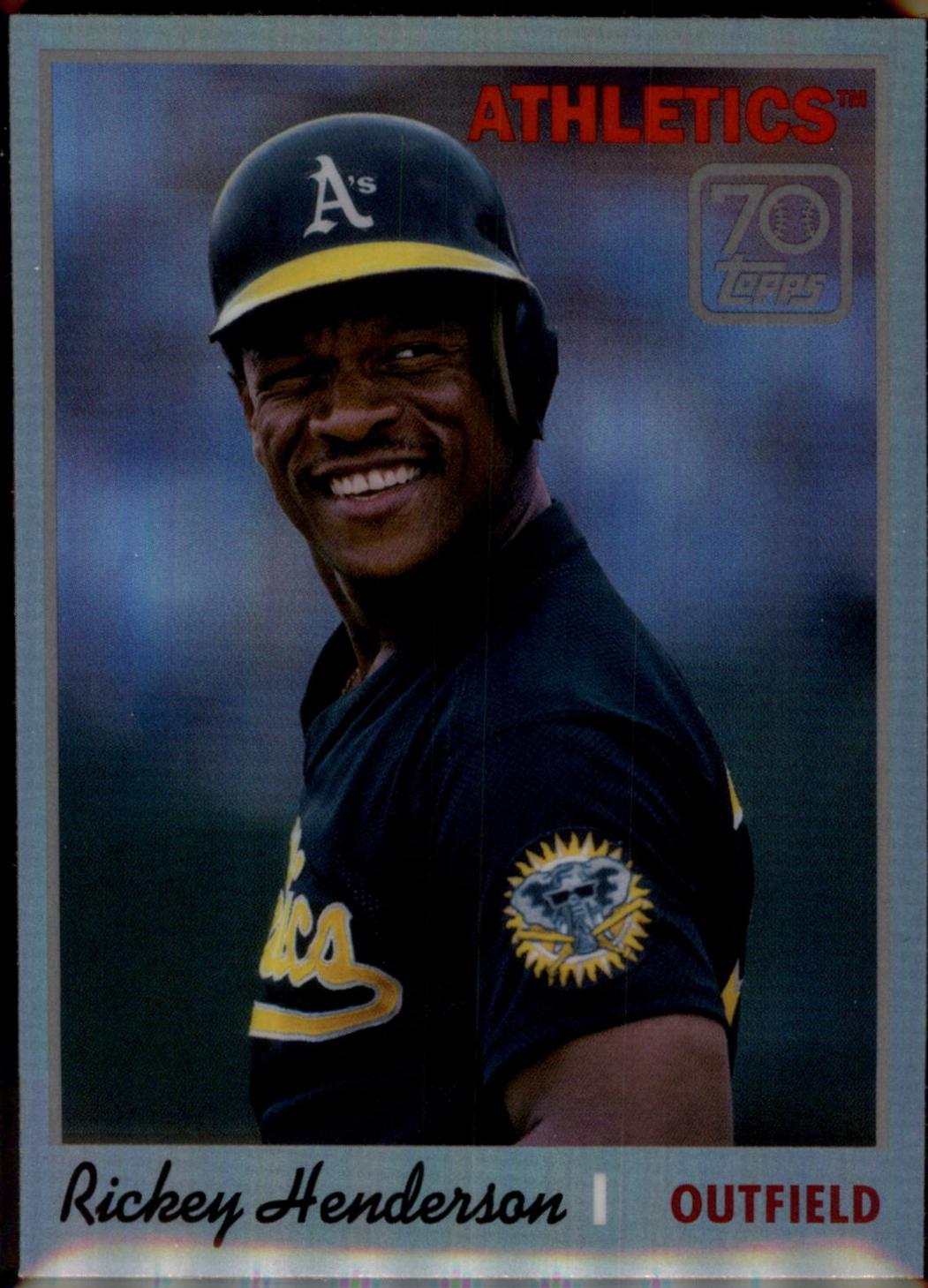 Rickey Henderson #70YTC-20 Baseball Cards 2021 Topps Chrome 70 Years of Baseball