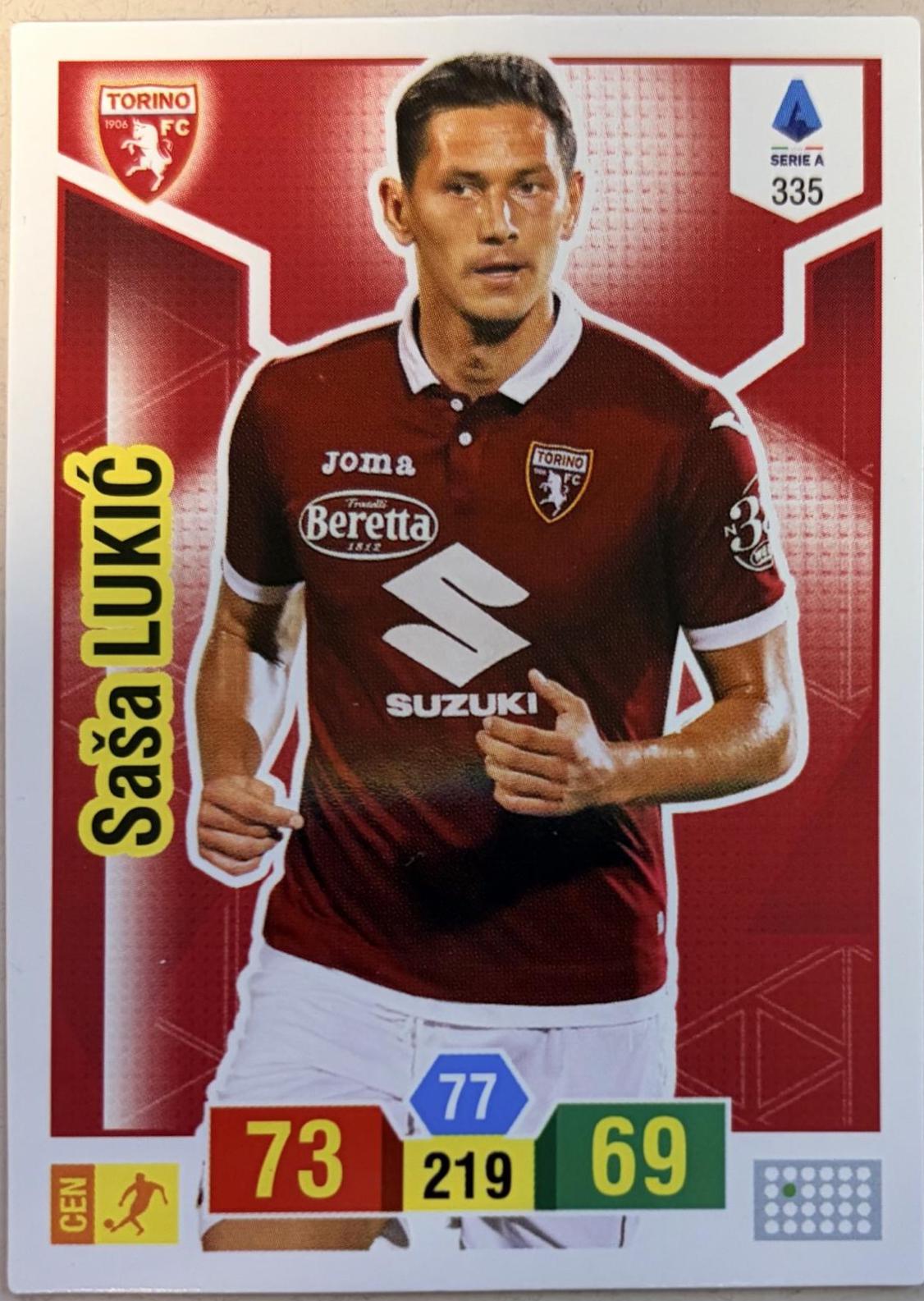 Sasa Lukic #335 2019 Panini Calciatori Adrenalyn XL Soccer