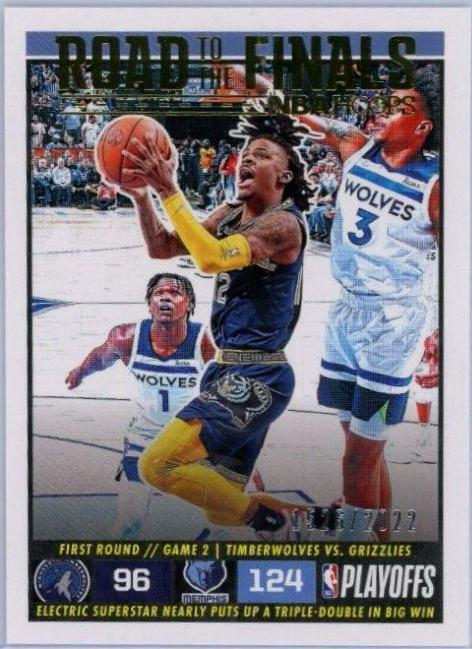 Ja Morant #13 Basketball Cards 2022 Panini Hoops Road to the Finals