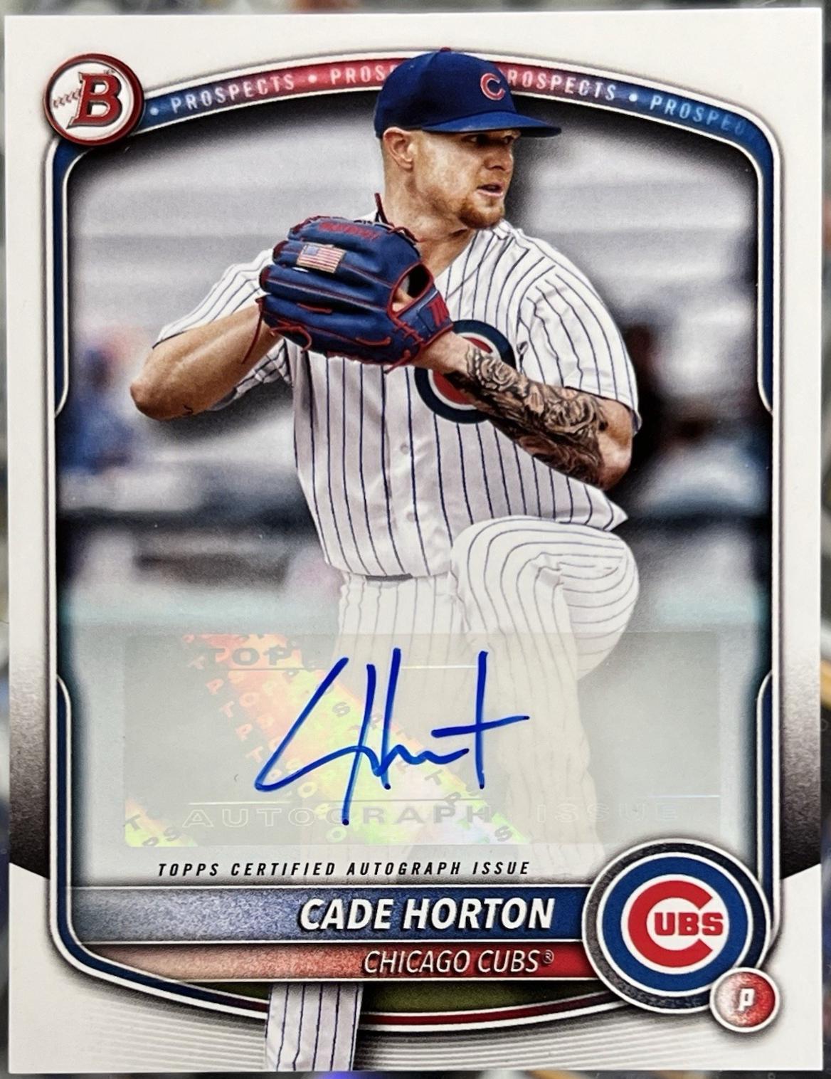 Cade Horton #BPA-CHO Baseball Cards 2025 Bowman Paper Prospects Autograph
