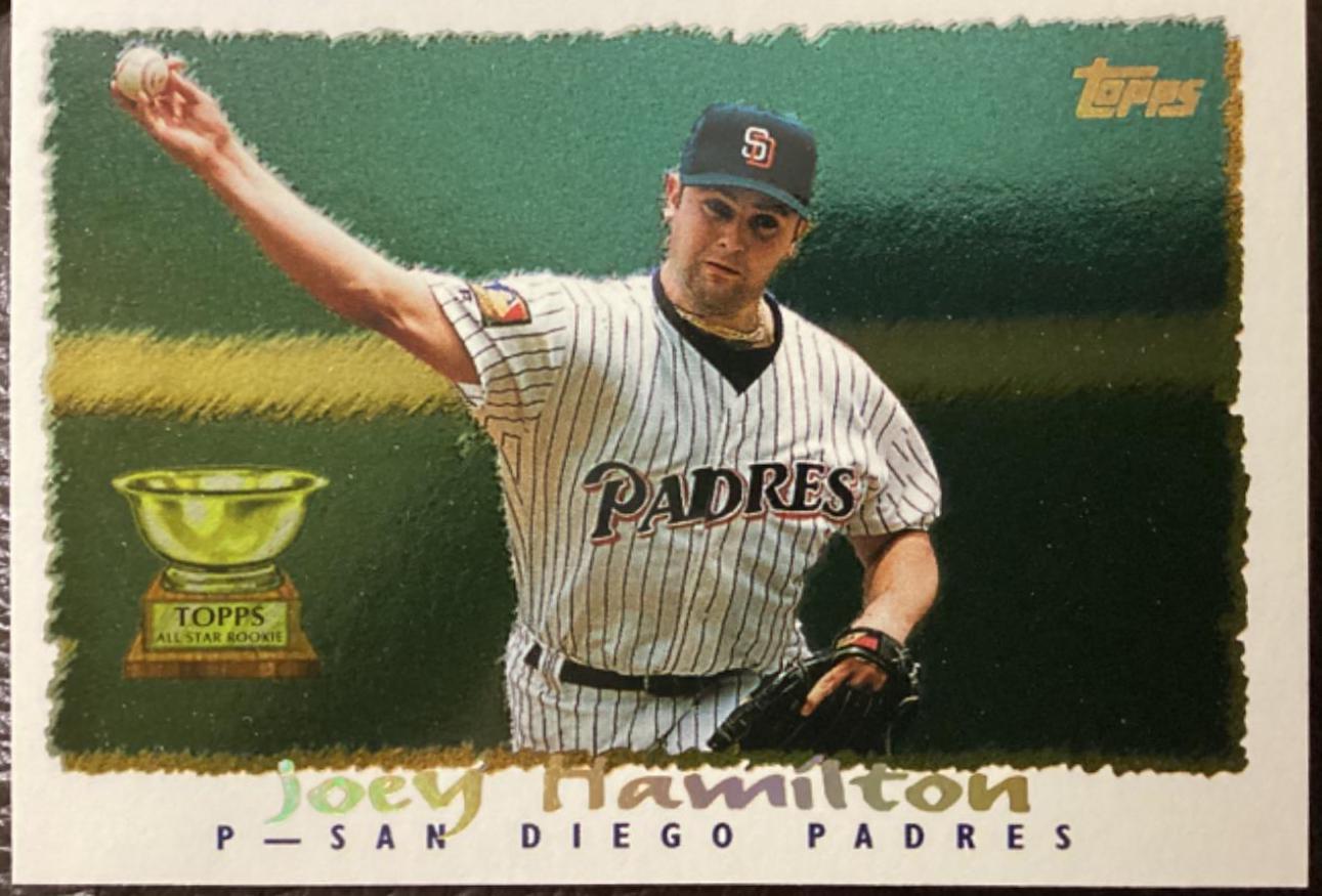Joey Hamilton #39 Baseball Cards 1995 Topps Cyberstats