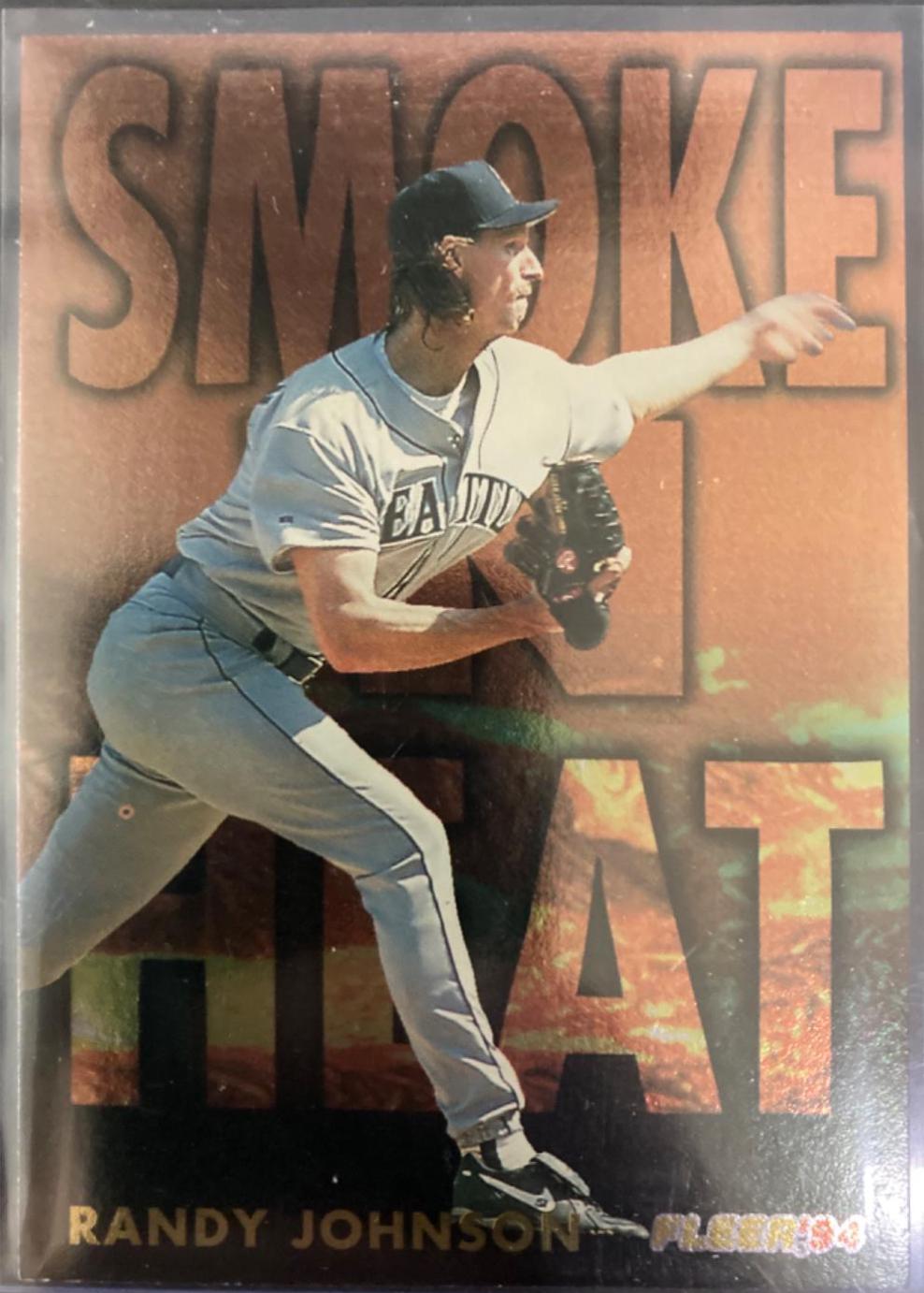 Randy Johnson #5 Baseball Cards 1994 Fleer Smoke N' Heat
