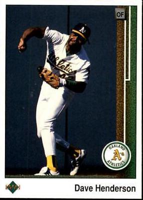Dave Henderson #174 Baseball Cards 1989 Upper Deck