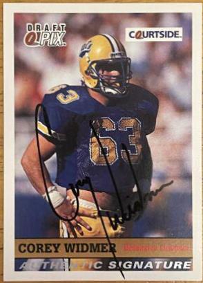 Corey Widmer #89 Football Cards 1992 Courtside Autographs