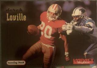 Derek Loville #129 Football Cards 1996 Skybox Impact