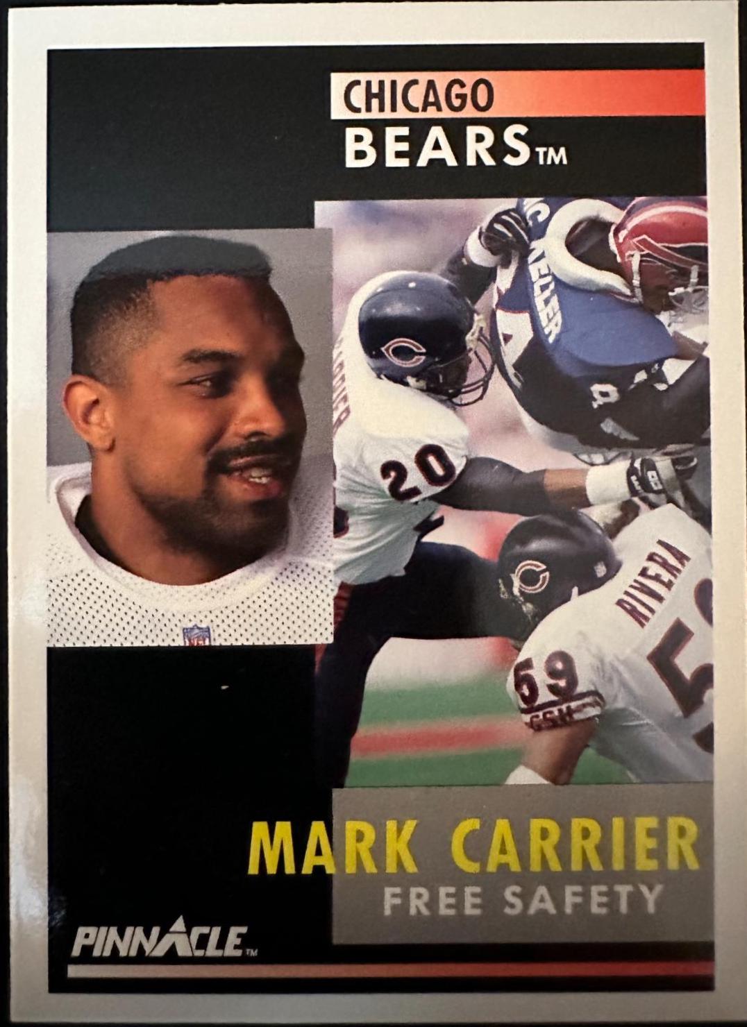 Mark Carrier #20 Football Cards 1991 Pinnacle