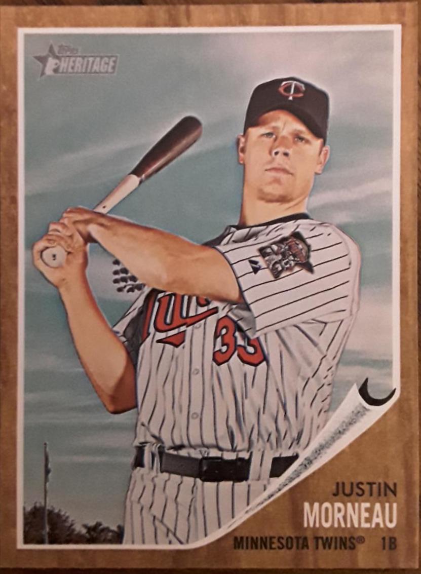 Justin Morneau #70 Baseball Cards 2011 Topps Heritage