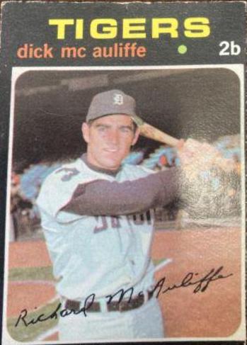 Dick McAuliffe #3 Baseball Cards 1971 O Pee Chee