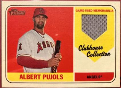 Albert Pujols #AP Baseball Cards 2018 Topps Heritage Clubhouse Collection Relics